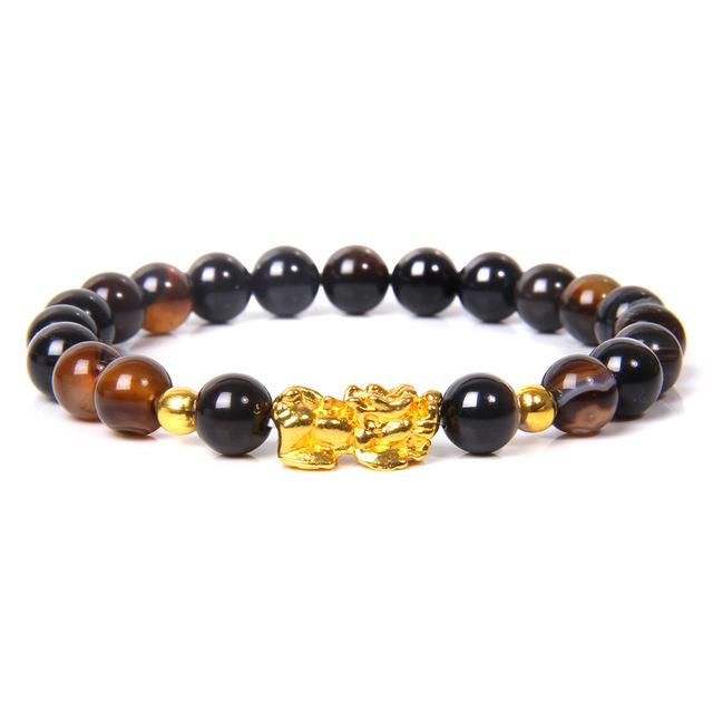 Women Men Feng Shui Buddha Bracelet Golden Piuxiu Charm Women Men Feng Shui Buddha Bracelet Golden Piuxiu Charm